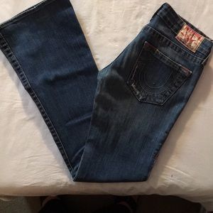 True Religion Bobby Boot-cut Distressed Jeans 27